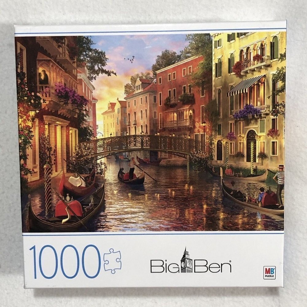 Big Ben Puzzle Venice Italy 1000 Pcs Jigsaw Canal Sunset Romantic Tourist Europe